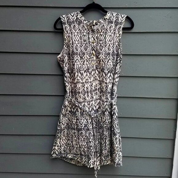 Cynthia Rowley 100% Cotton Dress size 8 Black Tan - Picture 1 of 9